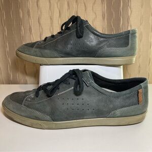 ECCO Soft Men's 13 EU 47 Black Perforated Leather Low Top Lace Up Sneaker 1963